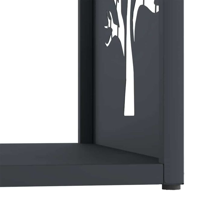Portant de bois chauffage anthracite 40x40x40 cm – Image 6
