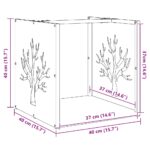 Portant de bois chauffage vert olive 40x40x40 cm – Image 10