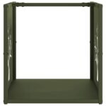 Portant de bois chauffage vert olive 40x40x40 cm – Image 3