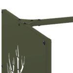 Portant de bois chauffage vert olive 40x40x40 cm – Image 5