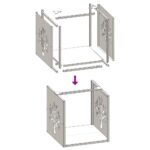 Étagère à bois 40x40x40 cm acier résistant aux intempéries – Image 10