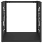 Portant de bois chauffage noir 40x40x40 cm – Image 3