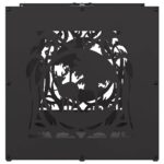 Portant de bois chauffage noir 40x40x40 cm – Image 4