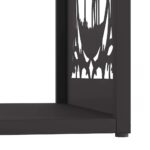 Portant de bois chauffage noir 40x40x40 cm – Image 6
