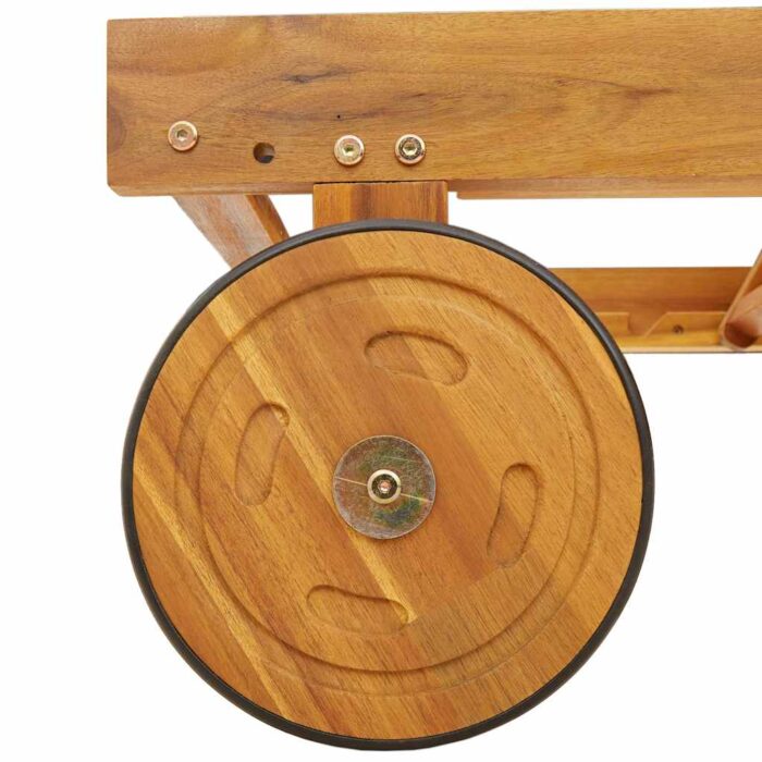 Chaises longues lot de 2 Bois d'acacia solide – Image 4