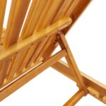 Chaises longues lot de 2 Bois d'acacia solide – Image 5
