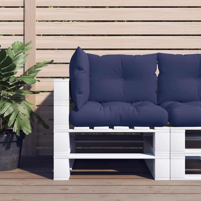 Coussins de palette lot de 3 bleu marine tissu oxford – Image 1