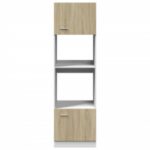 Armoire à micro-ondes "Lyon" Chêne sonoma 60x57x207 cm – Image 3