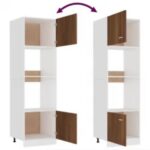 Armoire à micro-ondes "Lyon" Chêne marron 60x57x207 cm – Image 5