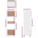 Armoire à micro-ondes "Lyon" Chêne marron 60x57x207 cm – Image 9