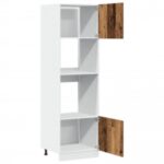 Armoire à micro-ondes "Lyon" vieux bois 60x57x207 cm – Image 2