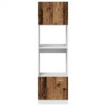 Armoire à micro-ondes "Lyon" vieux bois 60x57x207 cm – Image 4