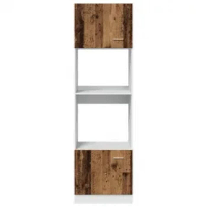 Armoire à micro-ondes "Lyon" vieux bois 60x57x207 cm – Image 4