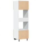 Armoire à micro-ondes "Lyon" vieux bois 60x57x207 cm – Image 6